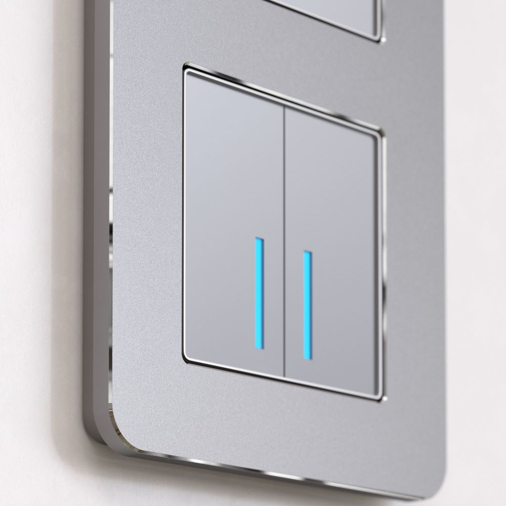 Рамка из металла Werkel Platinum на 2 поста Алюминий W0022606 — изображение 2