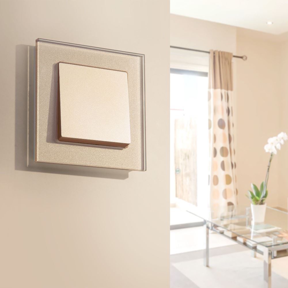 Выключатель одноклавишный встраиваемый Werkel Шампань W1110011 — изображение 3