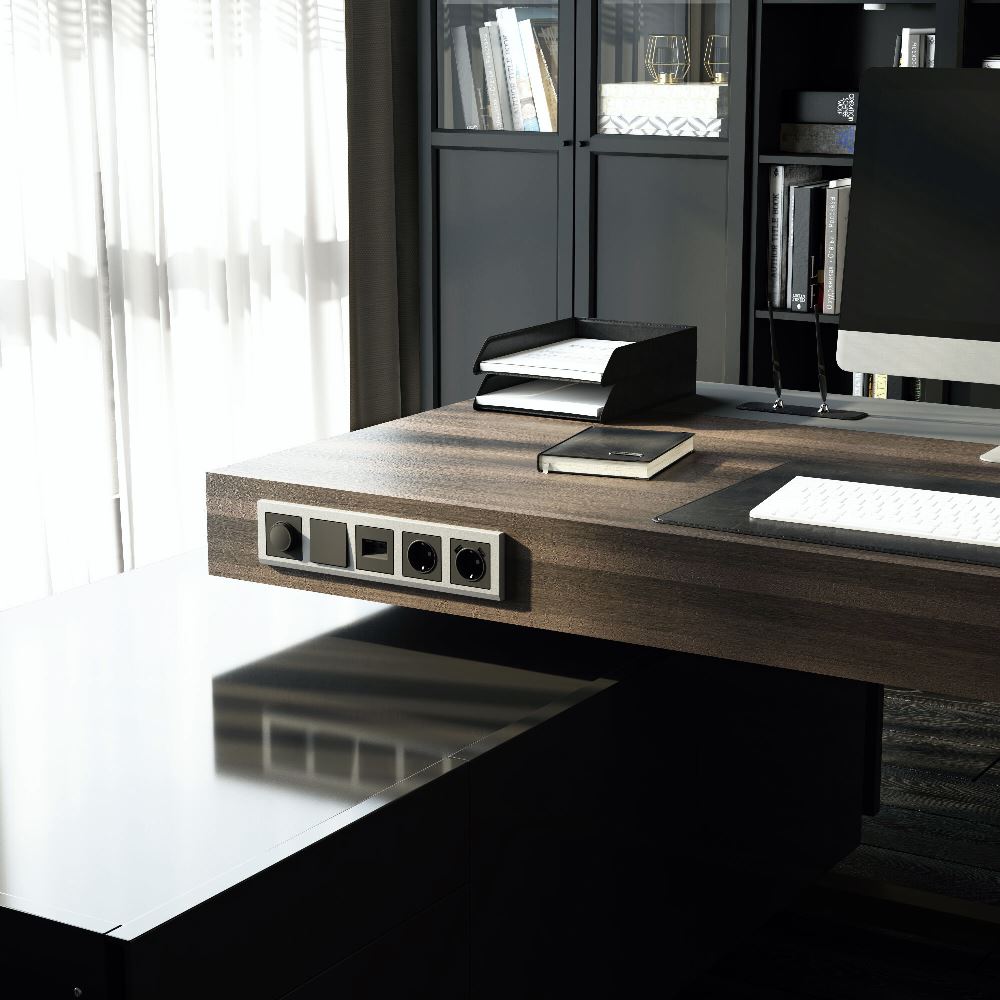 Выключатель одноклавишный встраиваемый Werkel Графит матовый W1110064 — изображение 2