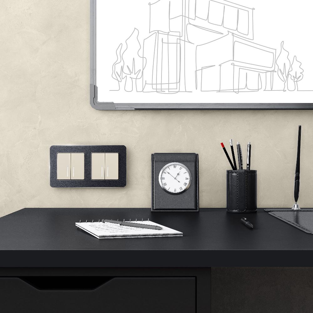 Выключатель двухклавишный встраиваемый Werkel с подсветкой Айвори матовый W1120162 — изображение 3