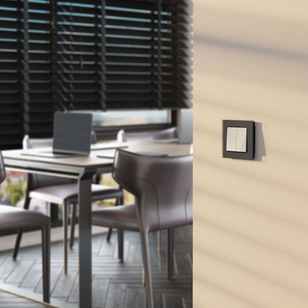 Выключатель двухклавишный встраиваемый с самовозвратом Werkel Слоновая кость W1122403 — изображение 2