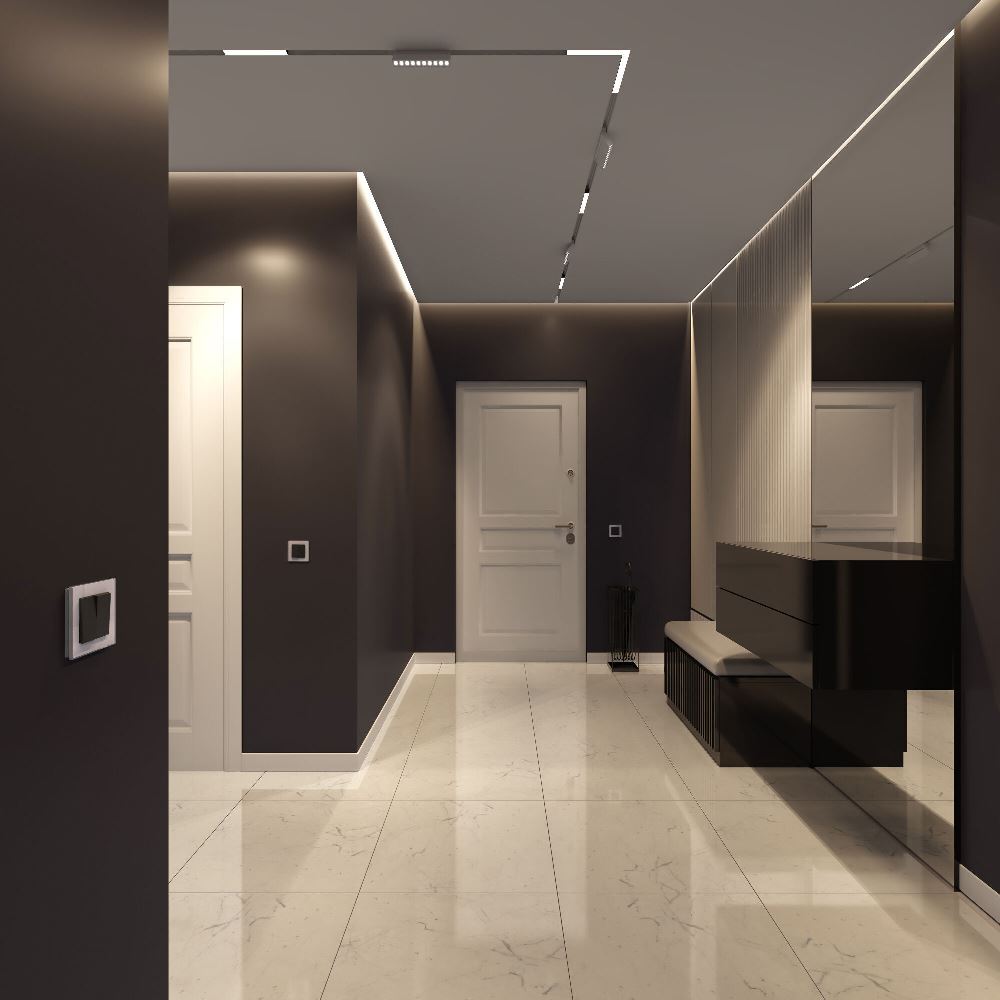 Выключатель двухклавишный встраиваемый перекрестный Werkel Черный матовый W1123006 — изображение 3