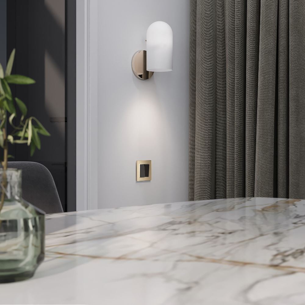 Выключатель двухклавишный встраиваемый перекрестный Werkel Черный W1123048 — изображение 3