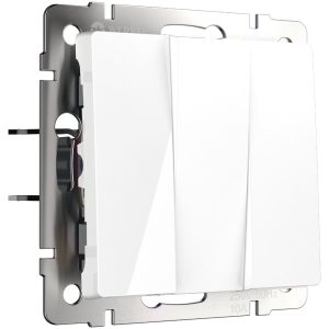 Выключатель трехклавишный встраиваемый Werkel Белый W1130001