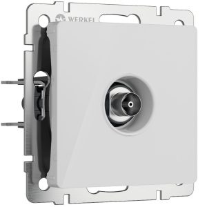 ТВ-розетка встраиваемая оконечная Werkel Белый W1183041