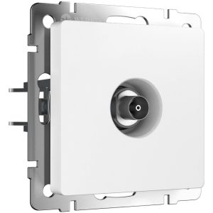 ТВ-розетка встраиваемая оконечная Werkel Белый матовый W1183061