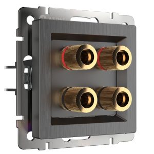 Акустическая розетка встраиваемая Werkel Графит рифленый W1185004