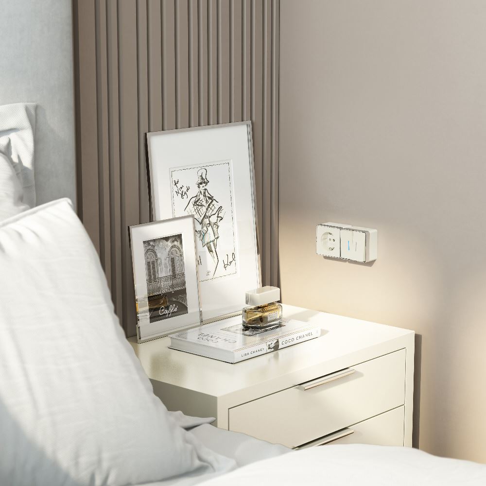 Выключатель двухклавишный накладной Werkel Gallant с подсветкой Слоновая кость W5020103 — изображение 2