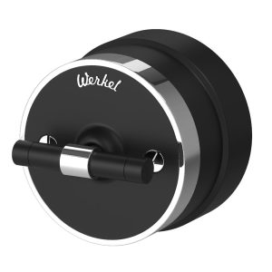 Выключатель двухклавишный накладной Werkel Vintage на 4 положения Черный матовый W5822051