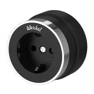 Розетка накладная Werkel Vintage Розетка накладная Черный матовый / Хром W5871051
