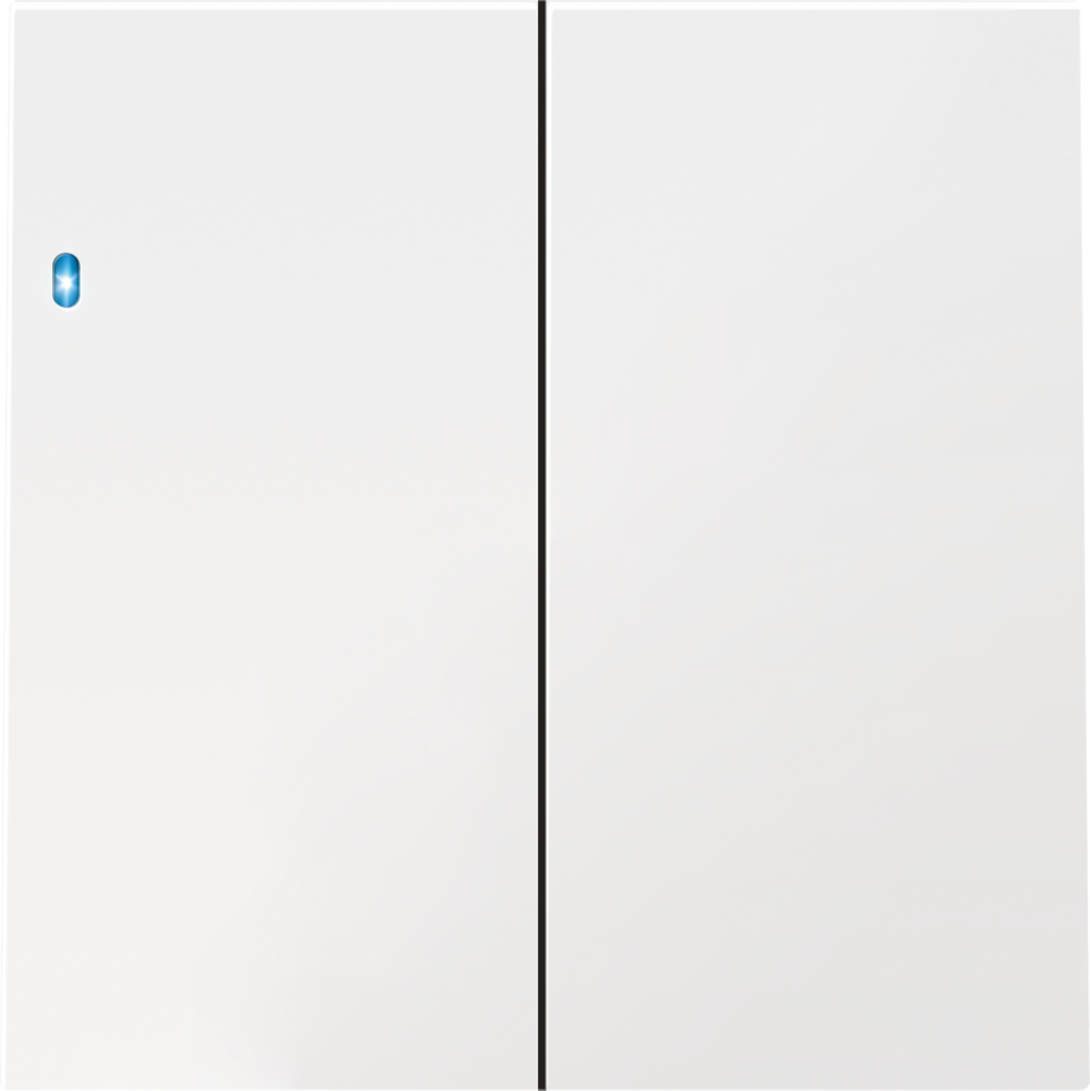 Выключатель двухклавишный встраиваемый Donel R98 с подсветкой Белый глянцевый DA03105-DA28503 — изображение 2