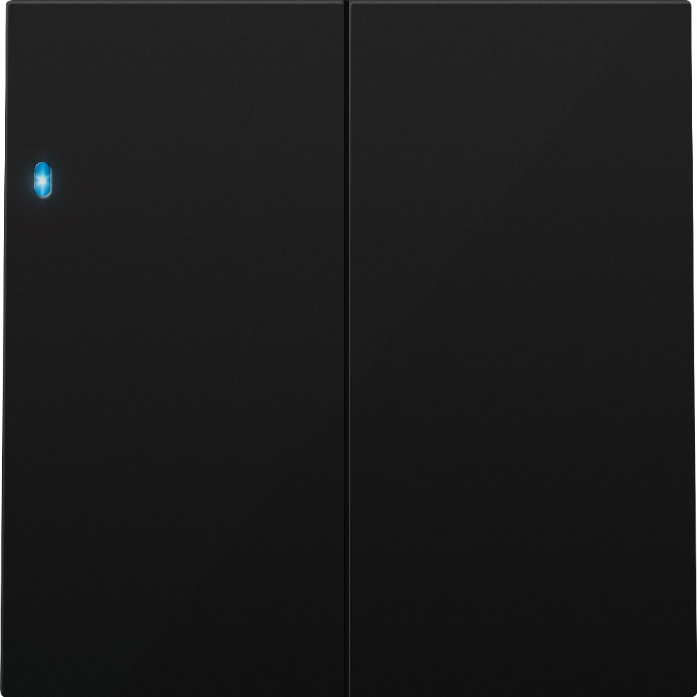 Выключатель двухклавишный встраиваемый Donel R98 с подсветкой Карбон матовый DA03105-DA28530 — изображение 2