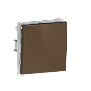 Выключатель одноклавишный встраиваемый звонковый Donel R98 Metal с подсветкой Латунь DA03151-DA290ME