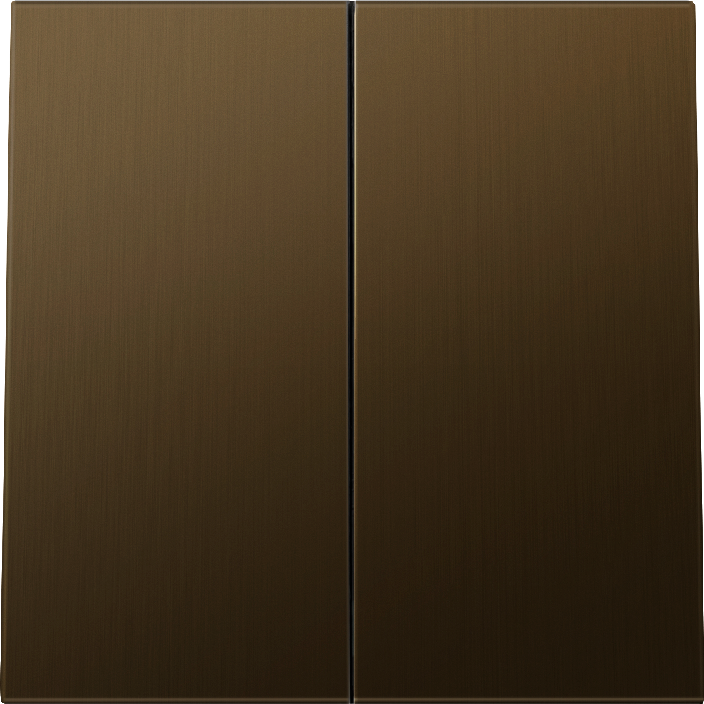 Выключатель двухклавишный встраиваемый Donel R98 Metal Латунь DA10500-DA295ME — изображение 2