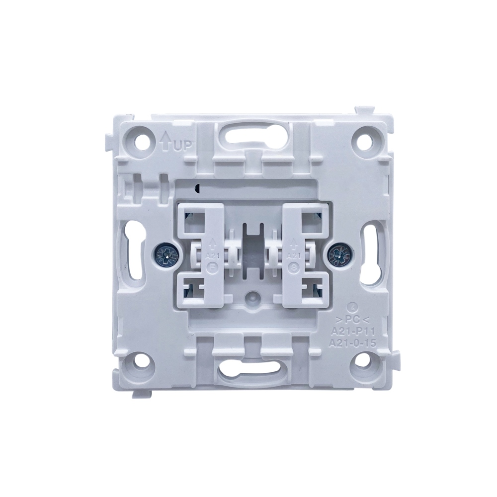 Выключатель двухклавишный встраиваемый проходной Donel R98 Кашемир матовый DA10800-DA29535 — изображение 5