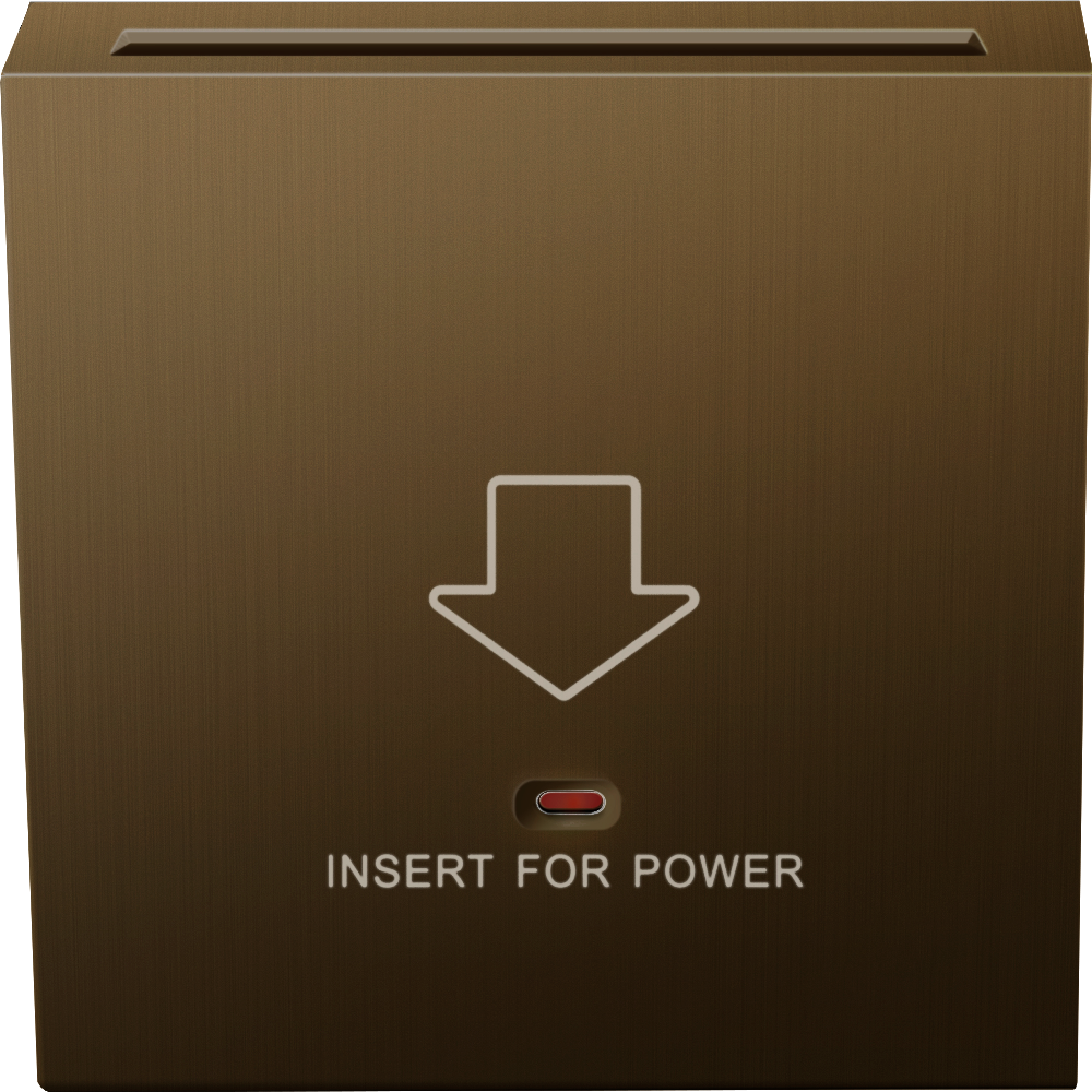 Выключатель электронный карточный встраиваемый Donel R98 Metal с подсветкой Латунь DA14000-DA590ME — изображение 2