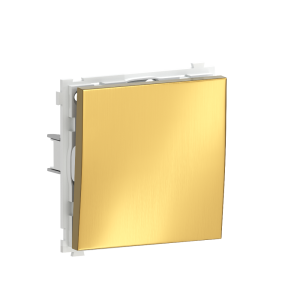 Выключатель одноклавишный встраиваемый звонковый Donel R98 Metal Золото матовое DA15100-DA296BR