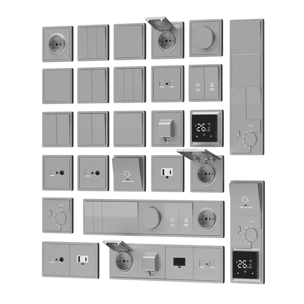 Выключатель жалюзи встраиваемый Donel R98 Алюминий матовый DA15800-DA29426 — изображение 3