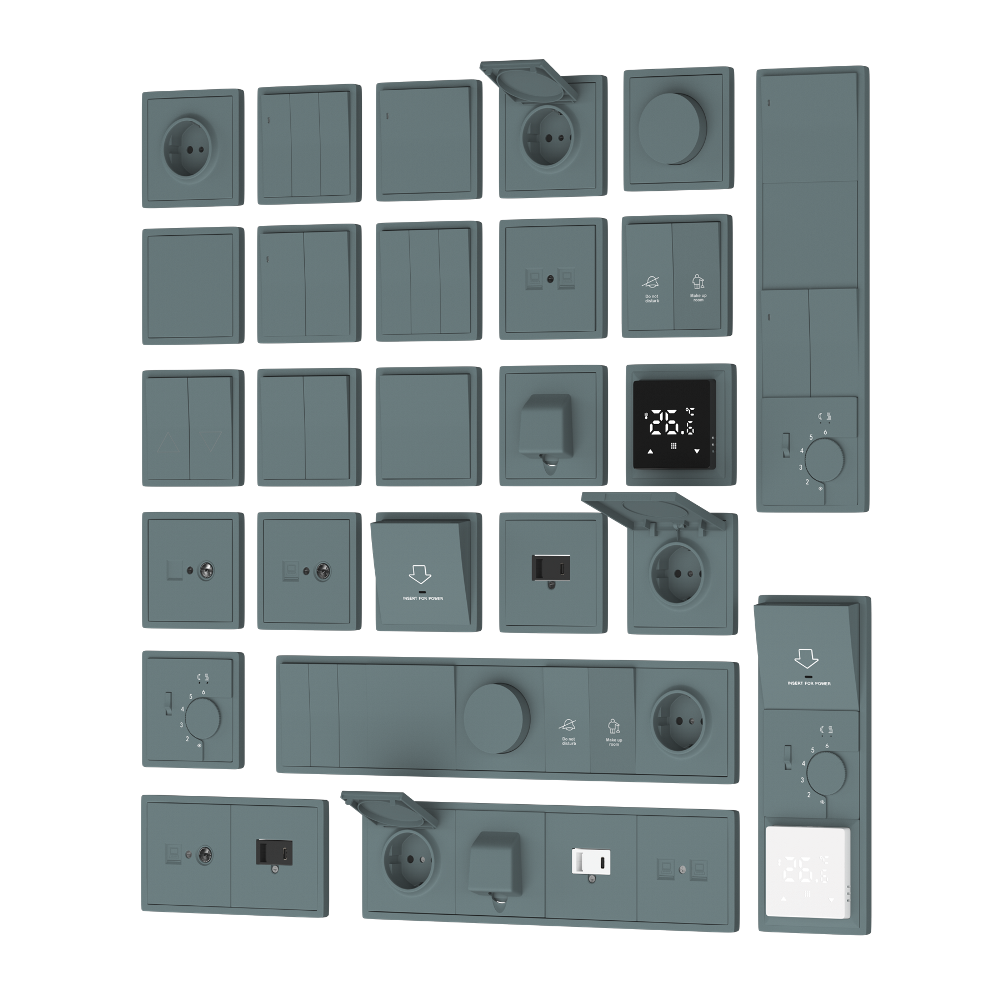 Розетка встраиваемая Donel R98 Schuko с крышкой и заземлением на клеммах Изумруд матовый DA17700-DA52039 — изображение 3