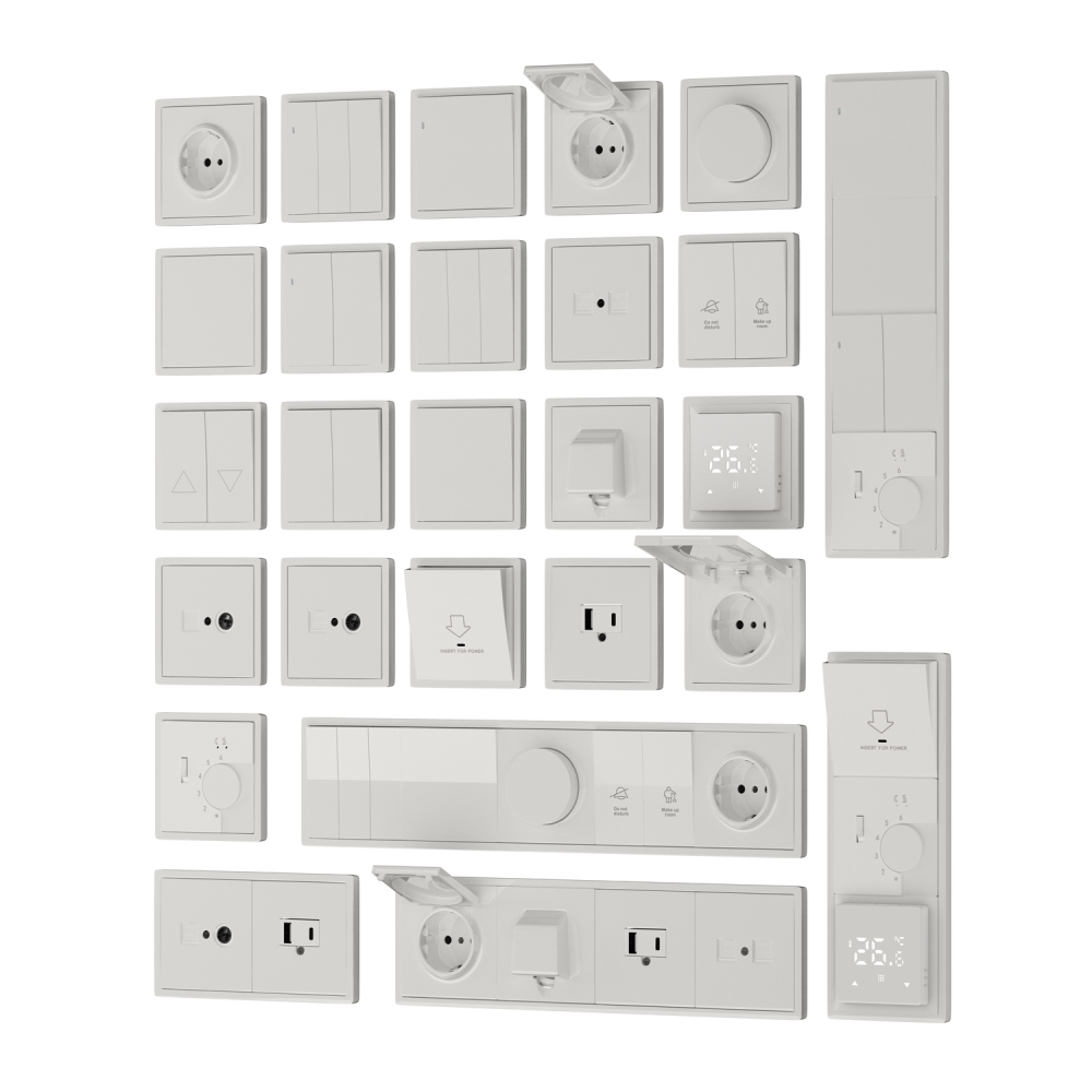 Розетка встраиваемая Donel R98 Schuko с заземлением и шторками на винтах Белый глянцевый DA18800-DA22003 — изображение 3