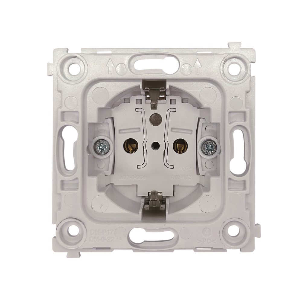 Розетка встраиваемая Donel R98 Metal Schuko с заземлением и шторками на клеммах Золото матовое DA19900-DA220BR — изображение 5