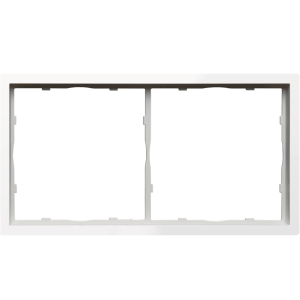 Рамка пластиковая Donel R98 на 2 поста Белый глянцевый DA21203