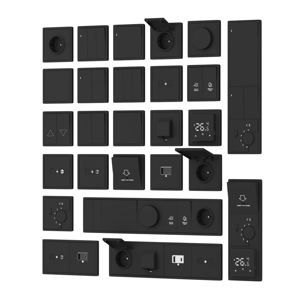 Рамка пластиковая Donel R98 на 5 постов Карбон матовый DA21530 — изображение 2