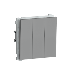 Выключатель трехклавишный встраиваемый Donel R98 Алюминий матовый DA28300-DA29326