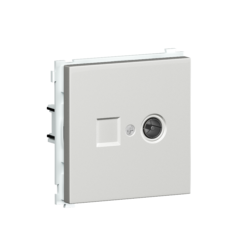 Розетка встраиваемая TV-SAT Donel R98 F-разъём Белый глянцевый DA30200-DA87903