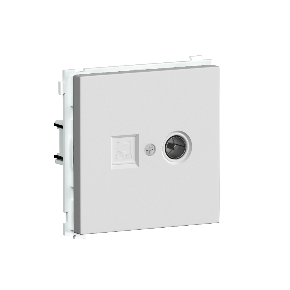 Розетка встраиваемая комбинированная Donel R98 RJ45+ SAT Белый матовый DA30600-DA88933