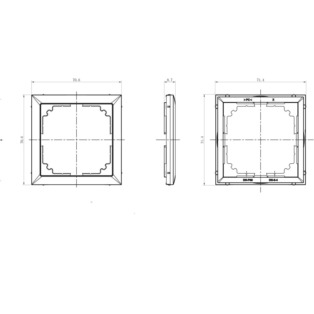 Рамка промежуточная Donel R98 для монтажа устройств Кашемир матовый DA40835 — изображение 3