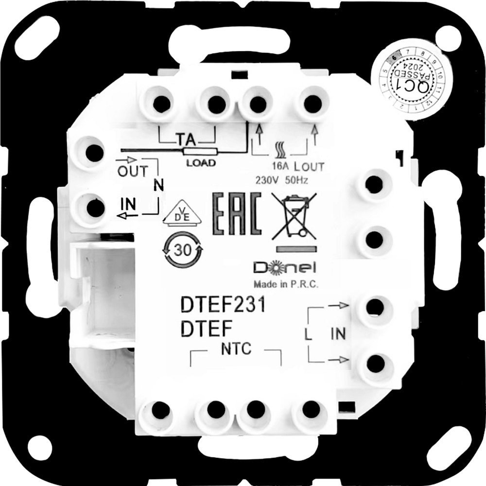 Терморегулятор механический Donel R98 Metal с внешним датчиком Латунь DTEF231-DA149ME — изображение 5