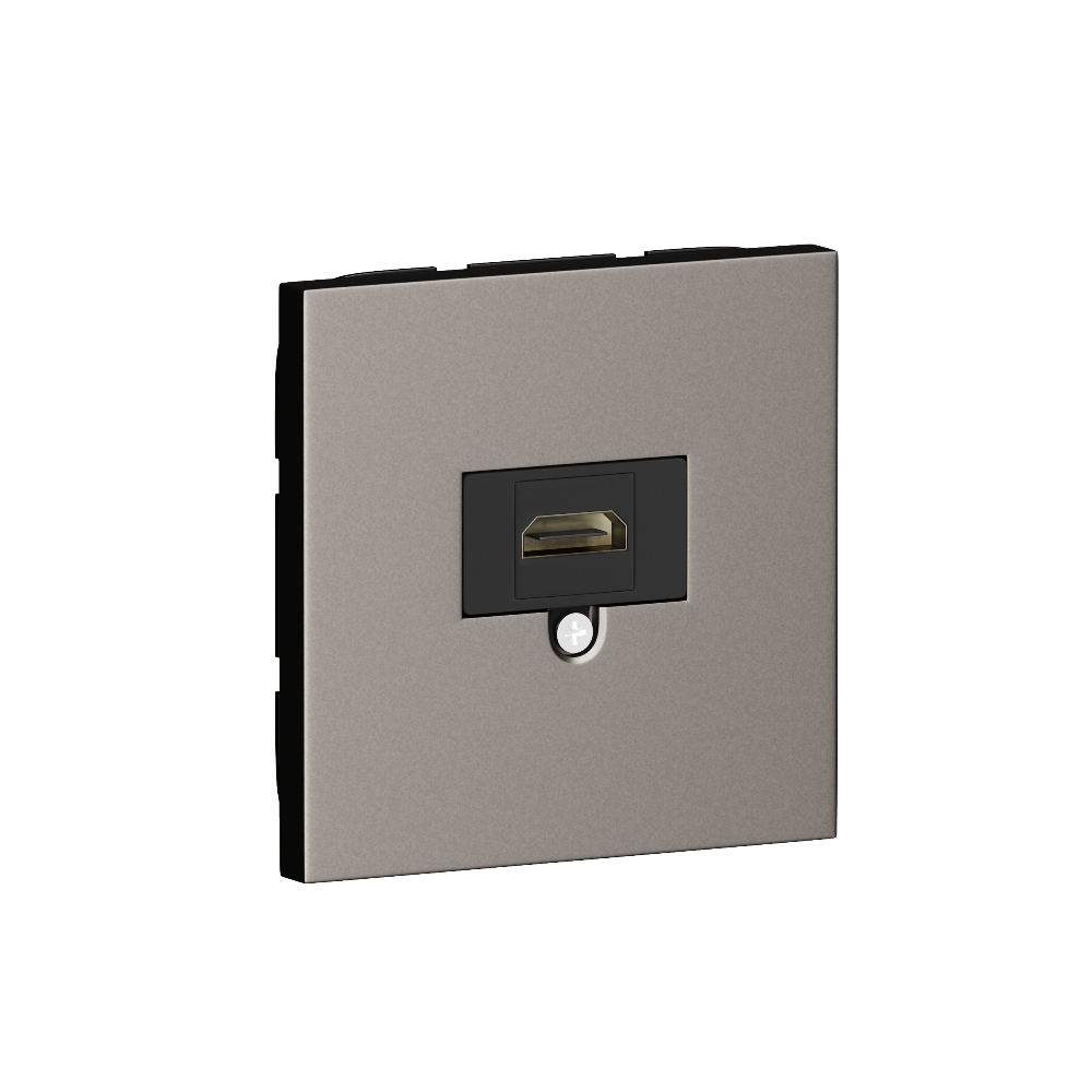 Розетка встраиваемая HDMI Donel R98 2.0a Сталь матовая STRS20A-DA27637