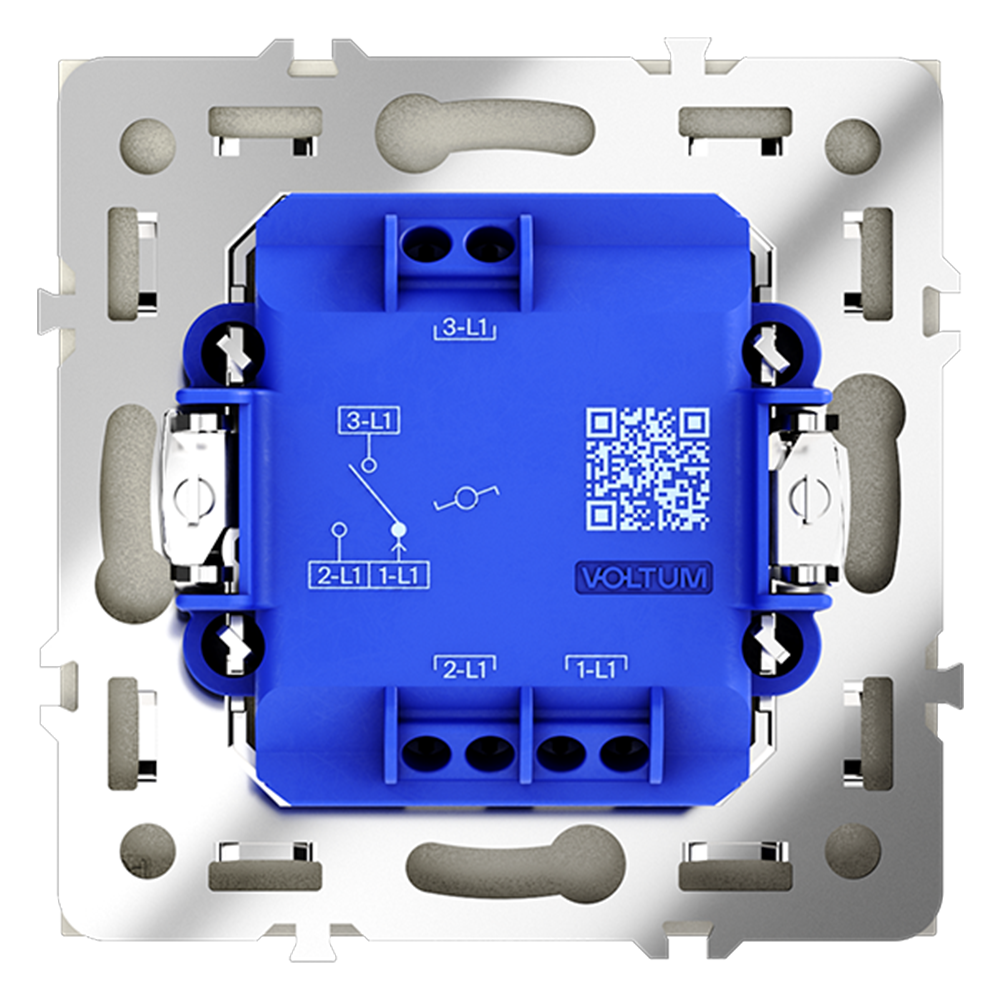 Выключатель одноклавишный встраиваемый проходной Voltum S70 Сталь VLS010305 — изображение 3