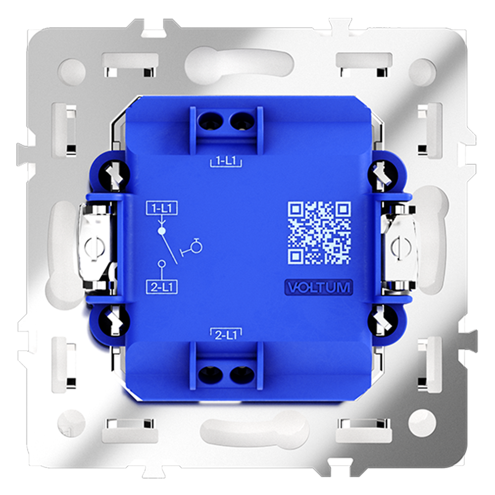 Выключатель одноклавишный встраиваемый с самовозвратом Voltum S70 Белый матовый VLS010602 — изображение 3