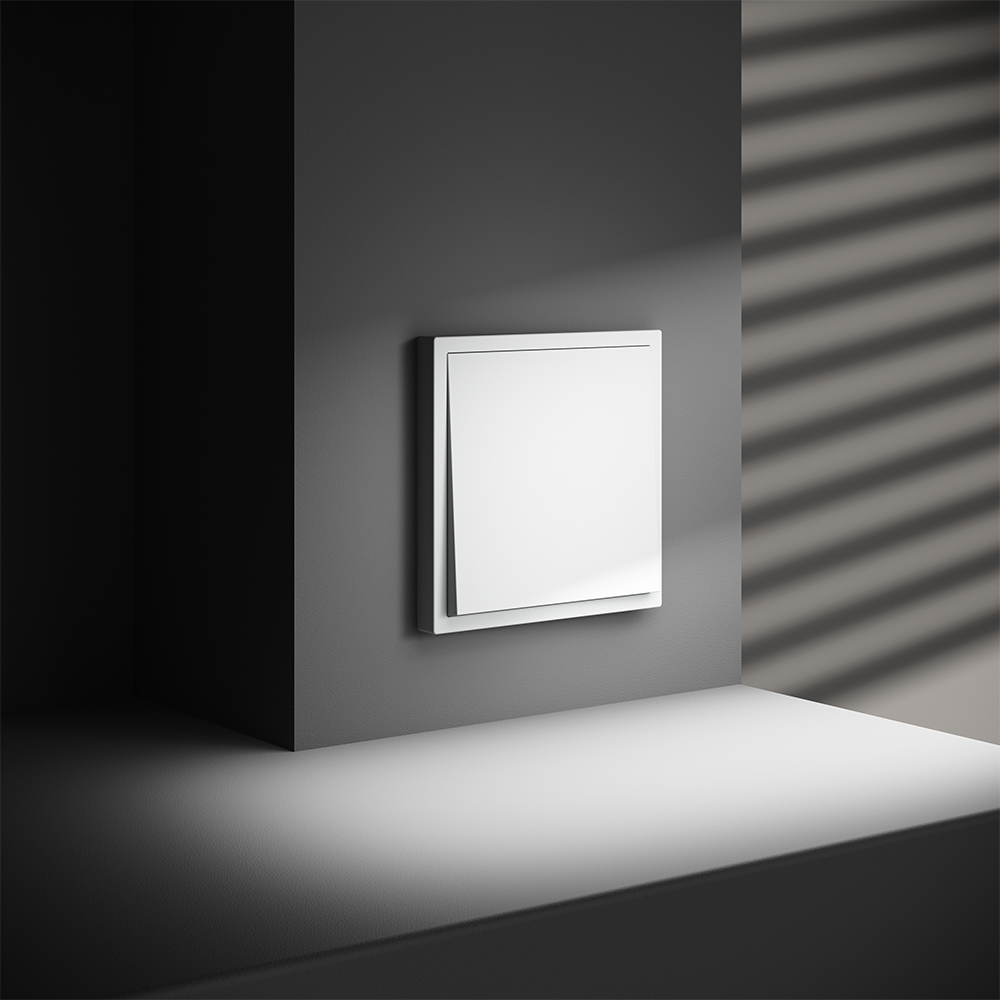 Выключатель одноклавишный встраиваемый с самовозвратом Voltum S70 Белый матовый VLS010602 — изображение 4