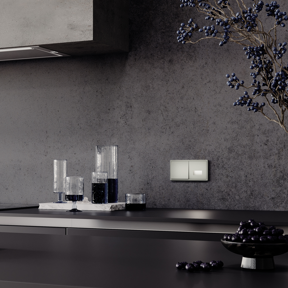 Выключатель одноклавишный встраиваемый с самовозвратом Voltum S70 Шелк VLS010604 — изображение 5