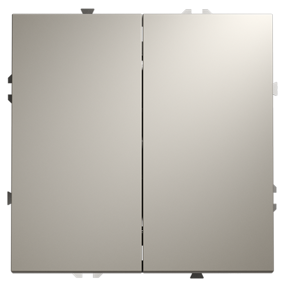 Выключатель двухклавишный встраиваемый проходной Voltum S70 Кашемир VLS020303