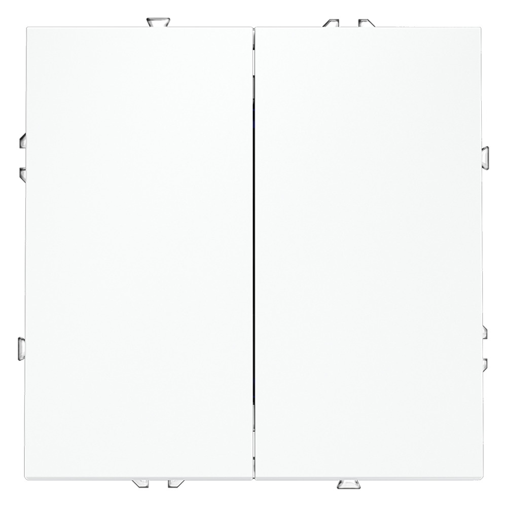 Выключатель двухклавишный встраиваемый с самовозвратом Voltum S70 Белый матовый VLS020602