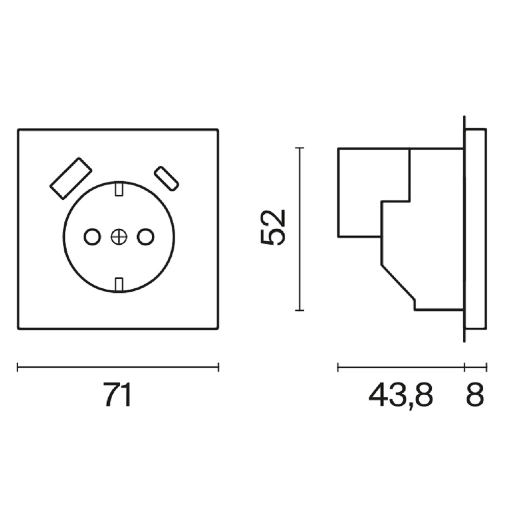 Розетка встраиваемая Voltum S70 с заземлением, шторками и USB A+C Белый матовый VLS040502 — изображение 6