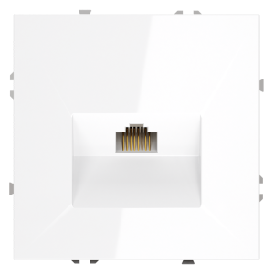 Розетка встраиваемая Ethernet Voltum S70 RJ45 cat.6 Белый Глянцевый VLS060101