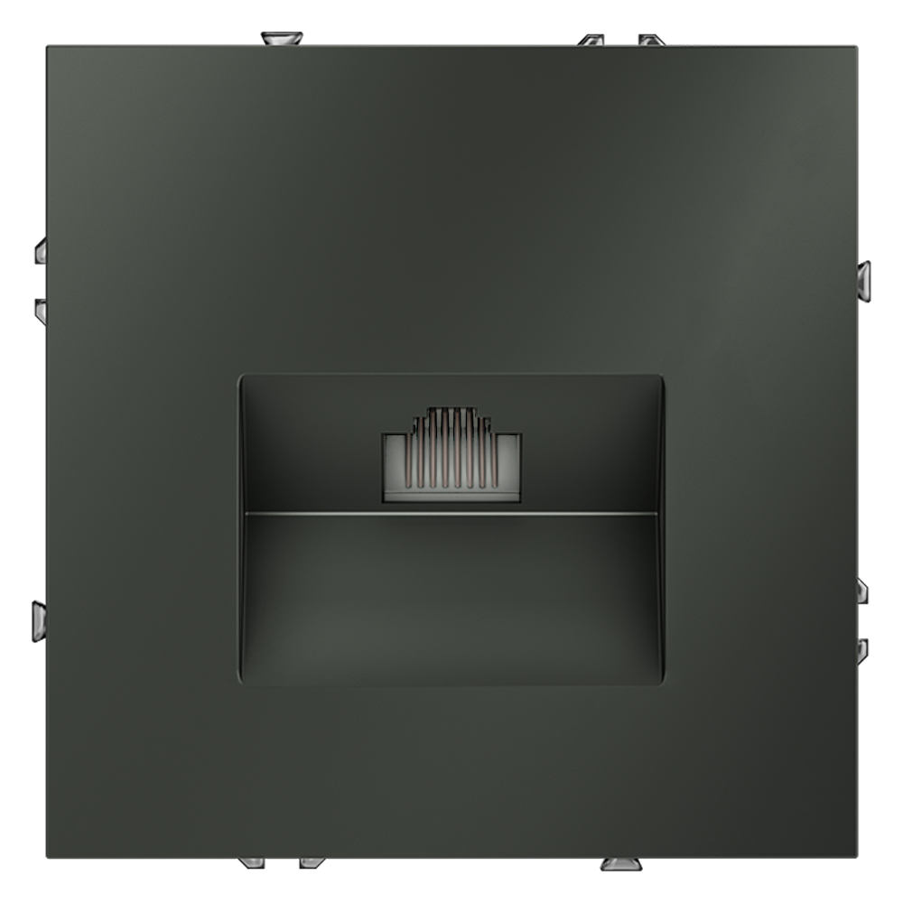 Розетка встраиваемая Ethernet Voltum S70 RJ45 cat.6 Титан VLS060106