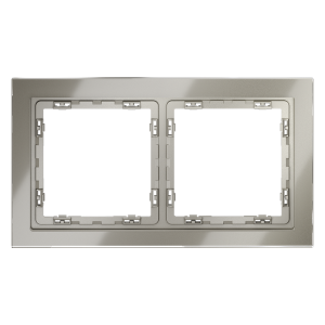 Рамка стеклянная Voltum S70 на 2 поста Шелк глянцевый VLS110204