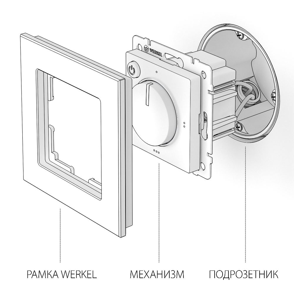 Терморегулятор электромеханический Werkel для теплого пола Серебряный W1151106 — изображение 5