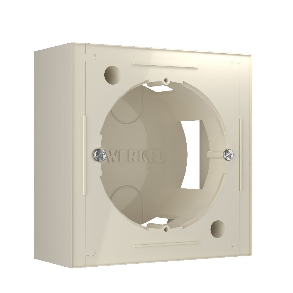 Коробка для накладного монтажа Werkel Слоновая кость W8000003